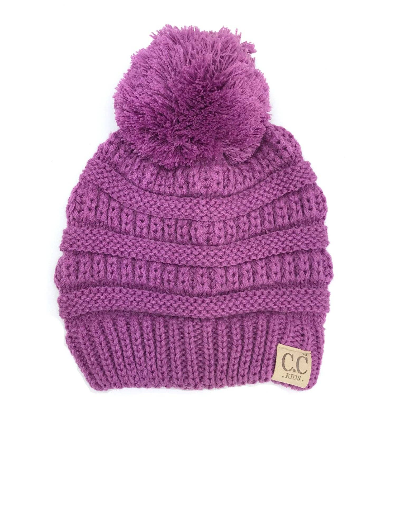 YJ-847 Pom New Lavender Kid Beanie