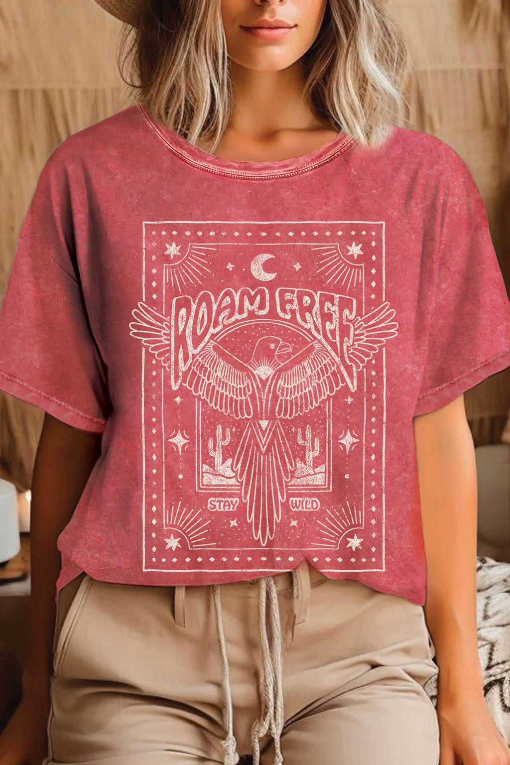 Roam Free Bird Mineral Graphic Tshirts
