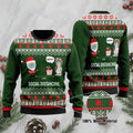 6 Feet Social Distancing Yorkshire Terrier And Santa Claus Ugly Christmas Sweater For Yorkshire Terrier Lovers On Christmas Days