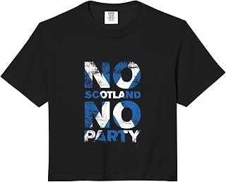 Scottish Banner Fan Scotland Flag Retro No Scotland No Party Comfort Colors Crop Top