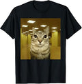 Cat in The Backrooms Liminal Space Funny Cat Meme T-Shirt