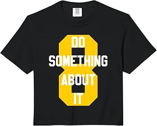Do Something About It Basketball Number 8 Comfort Colors Crop Top