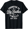 Promoted to Big Brother Finally 2027 Baby Announcement Boys T-Shirt