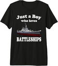 Boy Who Loves Battleship USS New Jersey BB-62 WW2 Warship Premium Tri-Blend T-Shirt