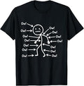 Funny Ow Ow Ow Ow Body Pain Character Humor Design T-Shirt