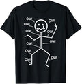 Crying Stickman Ow Ow Funny Pain Meme Humor Men Women Kids T-Shirt