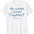 Summer I Turned 18 Vintage 2008 Cute Bow 18th Birthday Girl T-Shirt