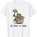 We Thrift At Dawn Funny Frog Thrifting Vintage Collector T-Shirt