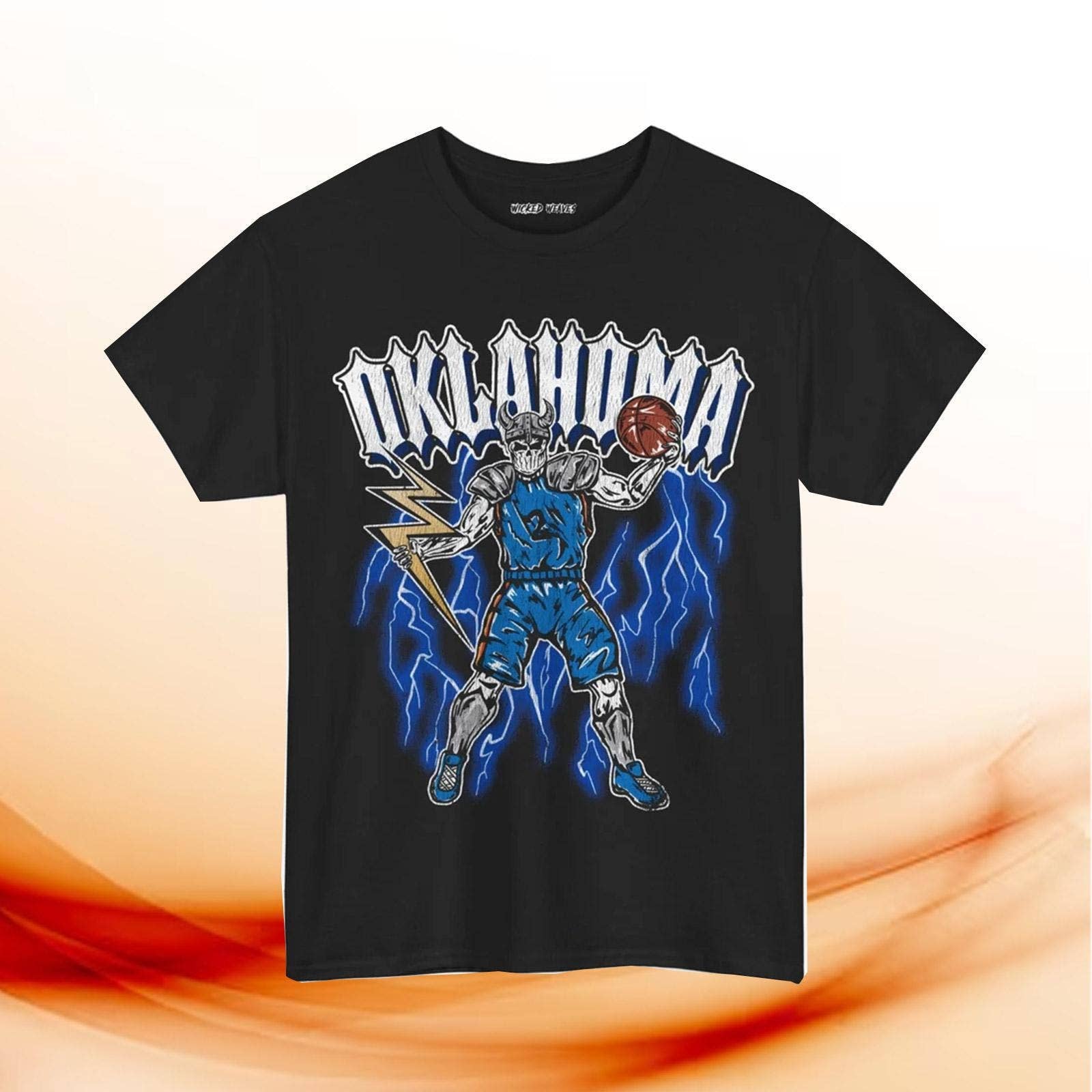 Oklahoma City Basketball Shirt - Skeleton Graphic Nba Tee