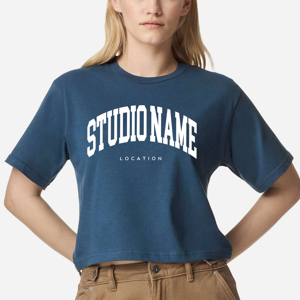 Custom Logo Design Women's Fine Cotton Jersey Boxy Tee