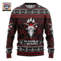 666 The Number Of The Feast Ugly Christmas Sweater Custom Sweater Apparel