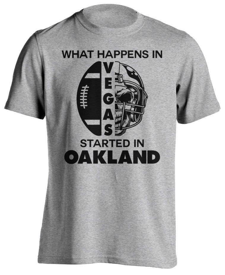 Vegas To Oakland Skull Football Fan Shirt