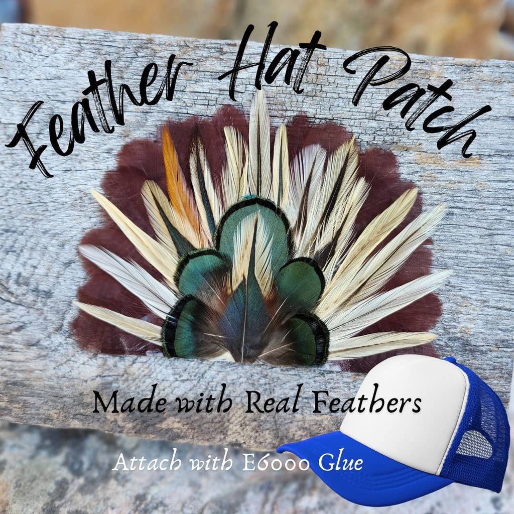 Western Feather Crown Fan Patch Diy Trucker Hat Bar Supplies