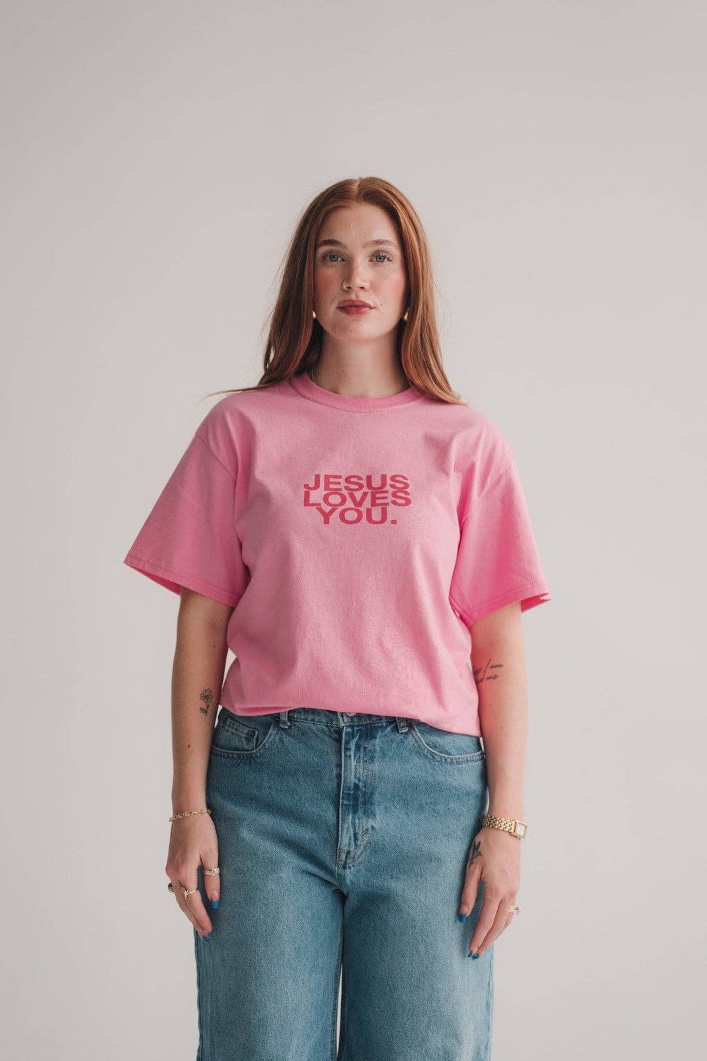 New || Pink Clay Logo Tee