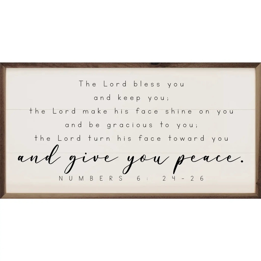 And Give You Peace Numbers 6 24 26 White