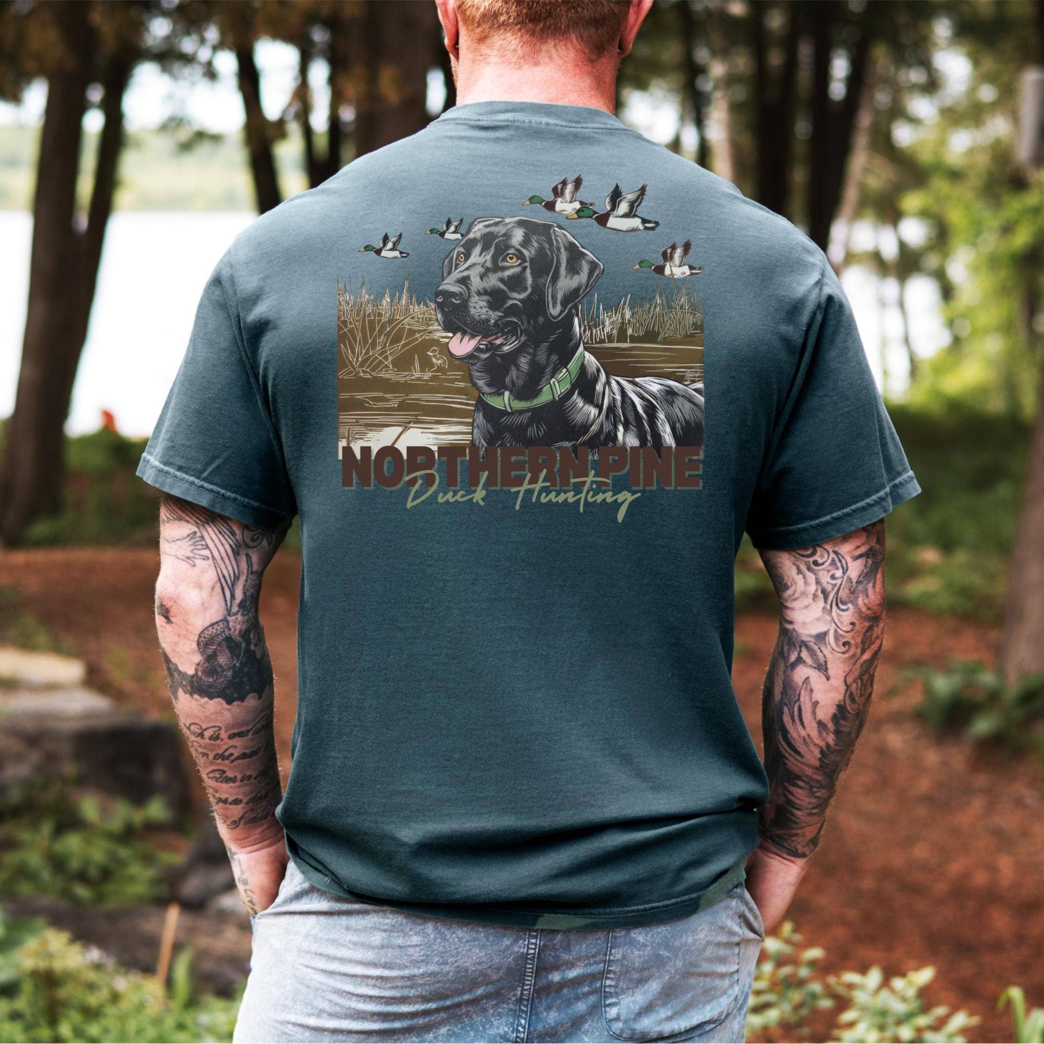 Black Lab Duck Hunting Shirt For Bird Dog Lovers & Hunters