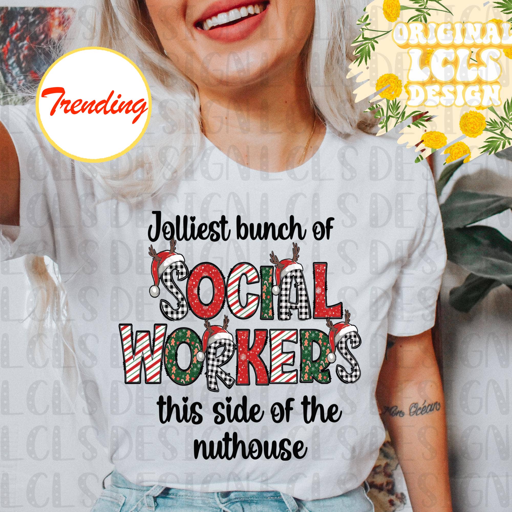 Social Worker Christmas & Designs For Apparel