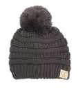 YJ-847 Pom Brown Kid Beanie