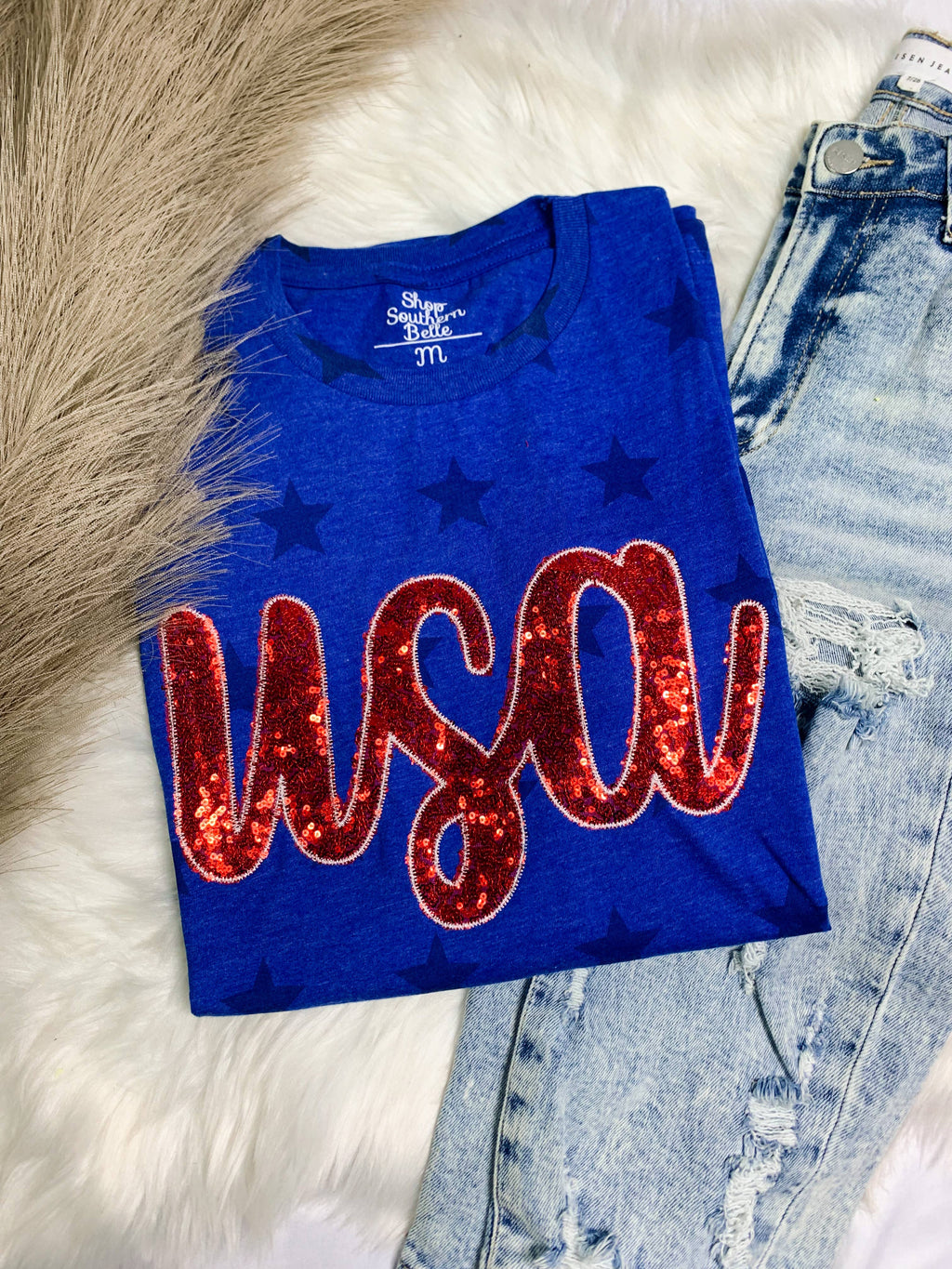 Stars USA Patriotic 4th of July Short Sleeve
