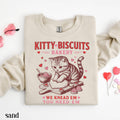 Valentines Cat Lover Baking Cookies Love Crewneck