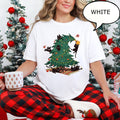 Cute Cat Christmas Tree T-Shirt, Cat Lover Xmas Gift