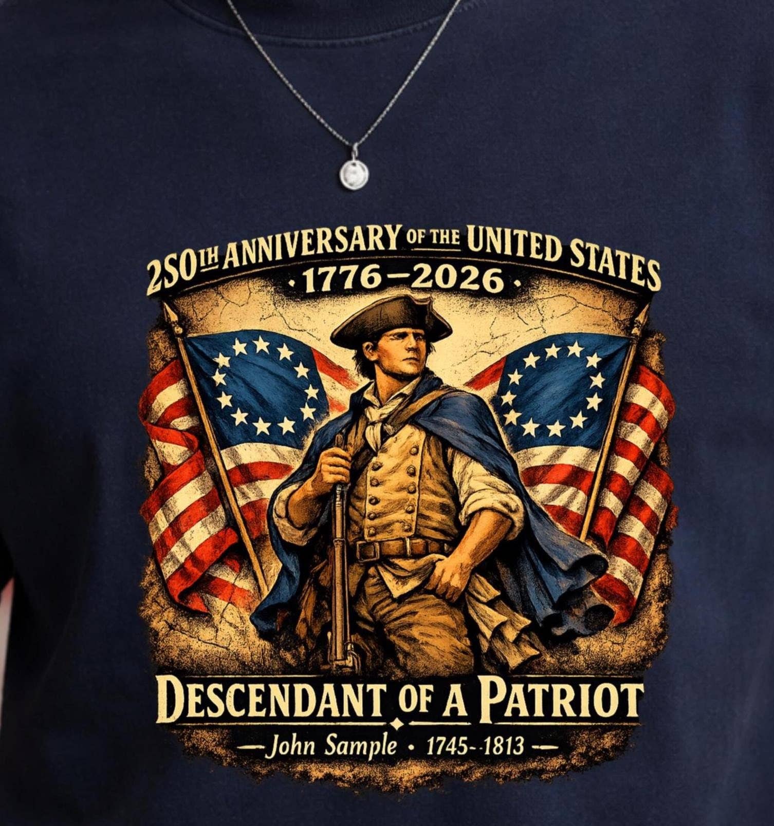 Personalized 250Th Anniversary USA Patriotic Tee