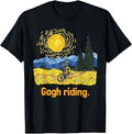 Gogh Riding Funny Van Gogh Cycling Bicycle Pun Design T-Shirt