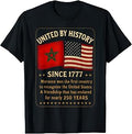 Morocco America Friendship United By History Since 1777 T-Shirt
