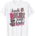 Funny Kinda Boujee Kinda Broke Cute Sarcastic Raccoon T-Shirt