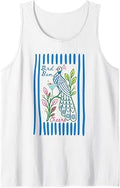 Mahjong Mahj Bam Bird Tile Player Cheers Martini Cocktails Tank Top