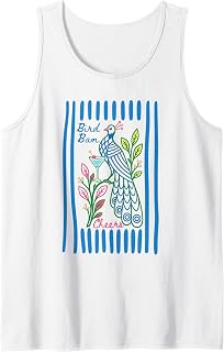 Mahjong Mahj Bam Bird Tile Player Cheers Martini Cocktails Tank Top