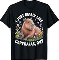 Funny Capybara Art for Men Women Kids Capybara Lover T-Shirt