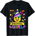 Building Bricks Girl Birthday Party Hat Master Builder Block T-Shirt