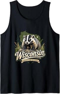 Wisconsin American Badger Wildlife Tank Top