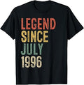 Legend Since July 1996 30th Birthday Men Women 30 Year Old T-Shirt