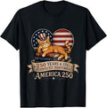 250 Anniversary Book Cat Purrfectly Independent 4th of July T-Shirt