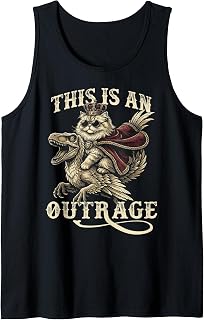 Goddammit Donut This is an Outrage Princess Cat Meme Tank Top