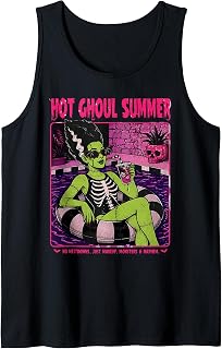 Retro Funny The Bride Frankenstein Monster Hot Ghoul Summer Tank Top