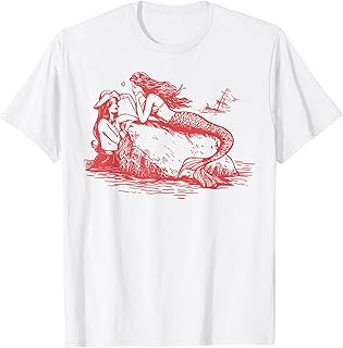 Sapphic Mermaid Lesbian Love Sapphic Subtle Fruity Month T-Shirt