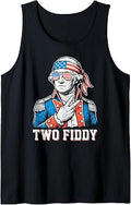 4th of July Two Fiddy George Washington 250 Funny Tank Top