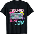 Teaching is My Jam Funny Retro Teacher Back to School Women T-Shirt