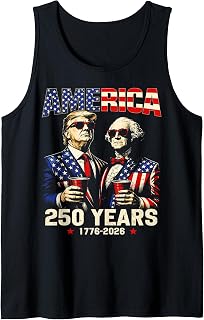 Vintage 250 Years America Anniversary 250th Trump Washington Tank Top