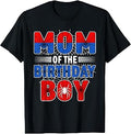 Mom of The Birthday Boy Spider Web Birthday Party T-Shirt