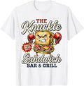 Vintage Knuckle Sandwich Bar Grill Funny Boys Christmas T-Shirt