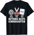 Back to School Nothing Beats Kindergarten Paper Scissors T-Shirt