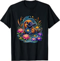 Cosmic Platypus in Lotus Pond Cute Fantasy T-Shirt