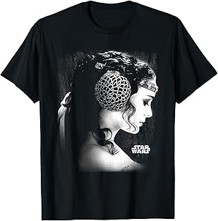 Padme Amidala Black & White Side Profile Portrait T-Shirt