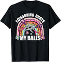 Inappropriate Funny Scissoring Hurts My Balls Adult Humor T-Shirt