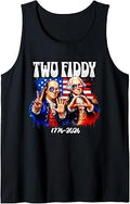 Two Fiddy 250th 4th of July 1776 2026 Funny Patriotic USA Tank Top