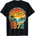 Awesome Since 1972 Vintage Beach Tropical 54th Birthday T-Shirt